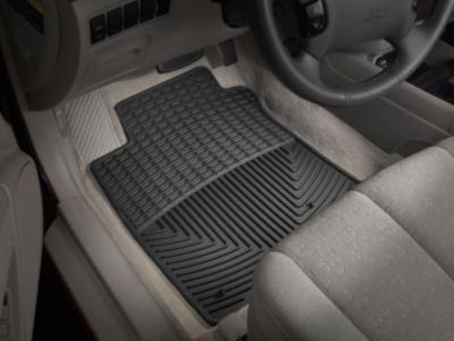 Floor Mats 1st 2 Pieces Black Rubber All-weather Series - Weathertech 2000-2002 Accent