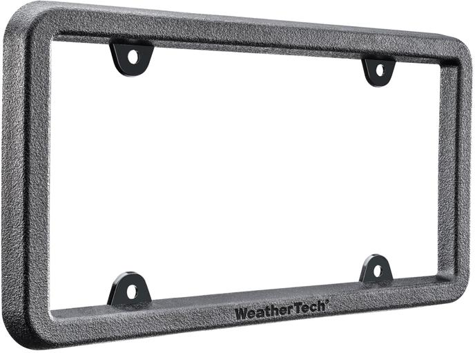 License Plate Frame Single Black Textured Polycarbonate Bumpe Series - Weathertech Universal
