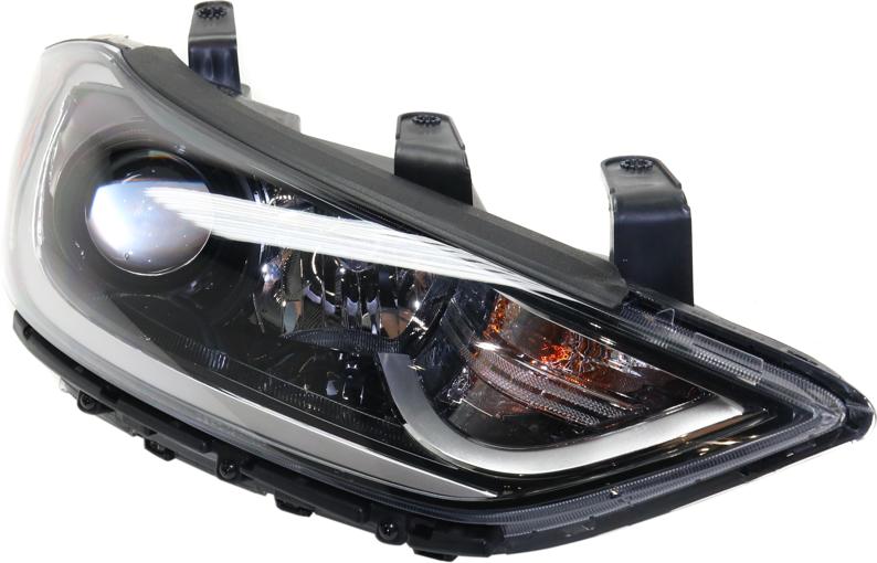 Headlight Right Single Clear W/ Bulb(s) - Replacement 2017-2018 Elantra