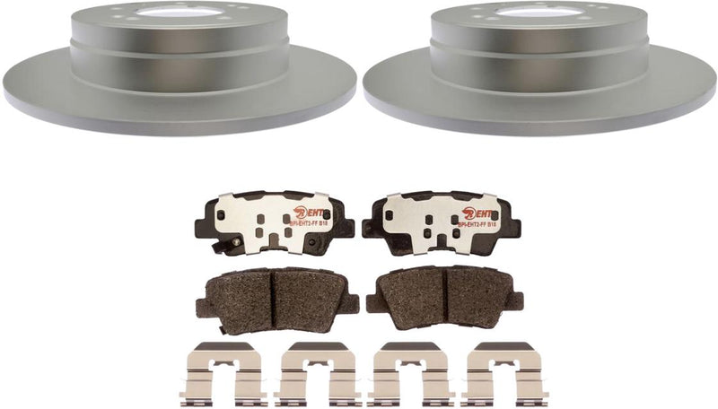 Brake Disc And Pad Kit Set Of 2 Plain Surface Element3 Eht Series - Raybestos 2011-2012 Sonata