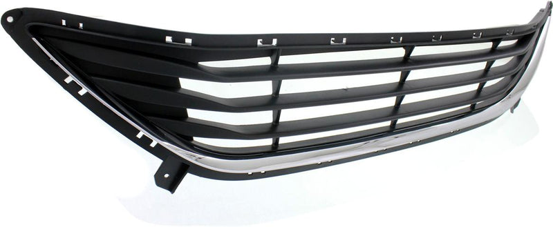 Bumper Grille Single Textured Black Chrome Plastic Capa Certified - ReplaceXL 2011-2013 Elantra