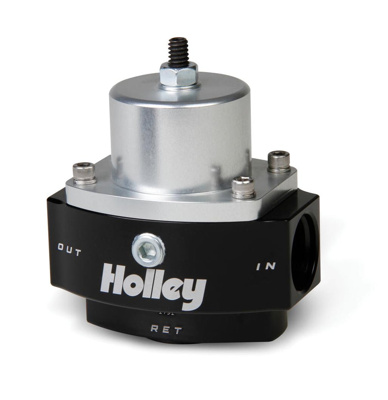 Fuel Pressure Regulator Single Anodized Black Clear Billet Aluminum Dominator Billet Series - Holley Universal