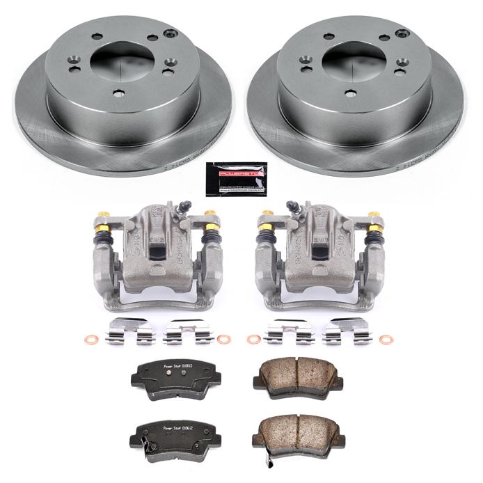 Brake Disc And Caliper Kit Set Of 2 Autospecialty By - Powerstop 2008-2010 Sonata 4 Cyl 2.4L