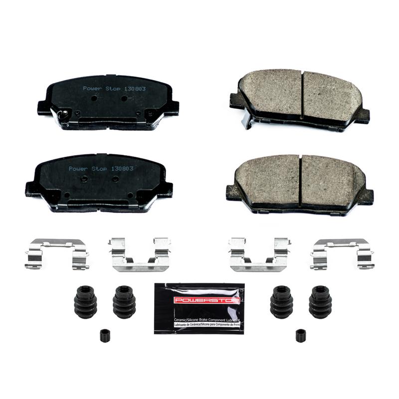 Brake Pad Set Set Of 2 Carbon Fiber Ceramic Z23 Evolution Sport - Powerstop 2013-2015 Veloster 4 Cyl 1.6L