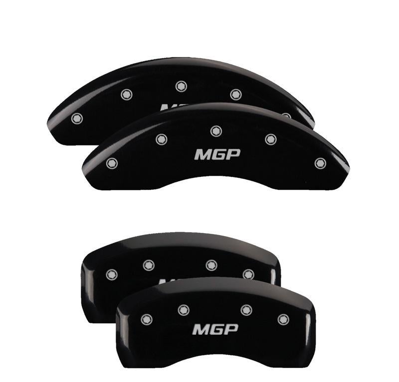 Caliper Covers Set Of 4 Black Finish Silver - MGP Caliper Covers 2011-14 Hyundai Sonata
