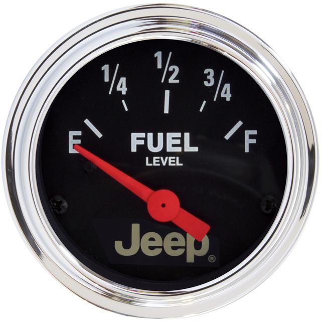 Fuel Gauge Single Black Jeep Series - Autometer Universal