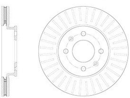 Brake Disc Left Single Plain Surface Premium Series - Centric Parts 2012-2015 Accent