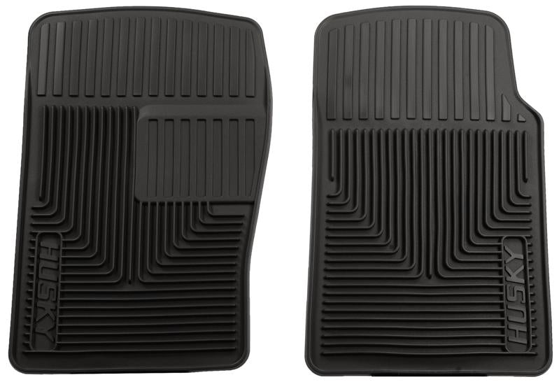 Floor Mats 1st 2 Pieces Black Rubberized&thermoplastic Heavy Duty Series - Husky Liners 1992-1995 Elantra
