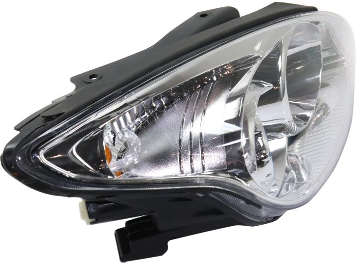 Headlight Right Single Clear W/ Bulb(s) Capa Certified - Replacement 2010-2012 Elantra
