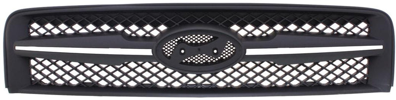 Grille Assembly Single Black Plastic - Replacement 2005-2006 Tucson 4 Cyl 2.0L