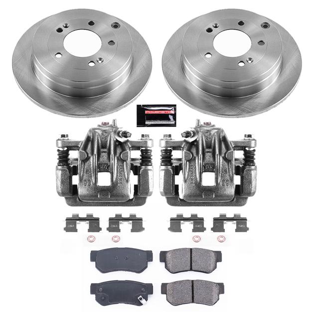 Brake Disc And Caliper Kit Set Of 2 Autospecialty By - Powerstop 2009 Azera 6 Cyl 3.3L