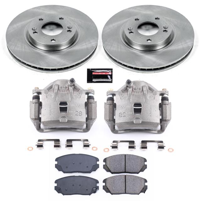 Brake Disc And Caliper Kit Set Of 2 Autospecialty By - Powerstop 2006 Sonata 6 Cyl 3.3L