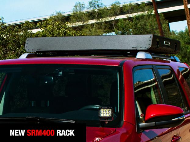 Cargo Basket Single Powdercoated Textured Black Aluminum Srm 458 Series - Go Rhino Universal