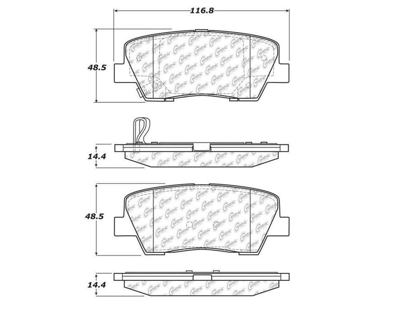 Disc Brake Pad & Rotor Kit Front UD864+RK7617 S1KF S1KF1847 - EBC Brakes 2001-06 Hyundai Santa Fe V6 2.7L