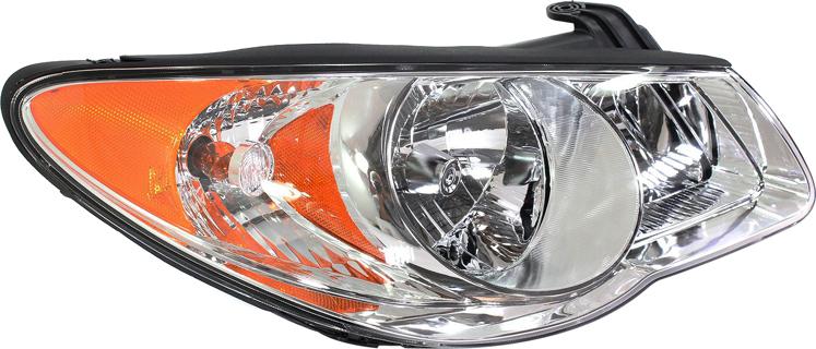 Headlight Right Single Clear W/ Bulb(s) - Replacement 2010 Elantra