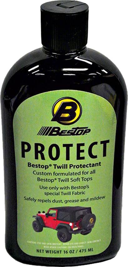 Fabric Top Care Single Protectant For Black Twill Fabric Series - Bestop Universal