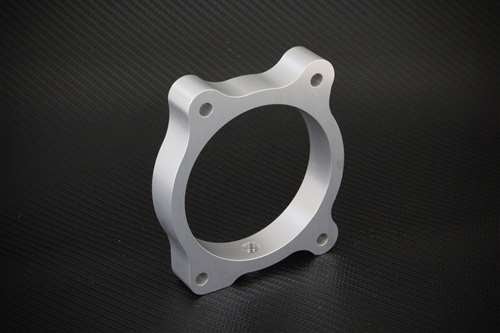 Torque Solution Throttle Body Spacer (Silver) - Torque Solutions 2010 Genesis