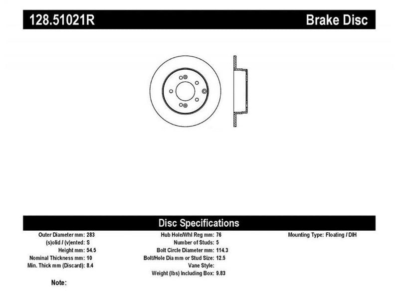 Brake Rotor Rear Right Cross Drilled - StopTech 2005-18 Hyundai Sonata  and more
