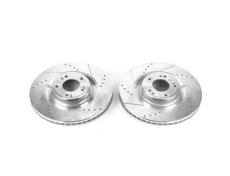 Rotors Front Pair Drilled Slotted Evolution - Power Stop 2011 Hyundai Equus