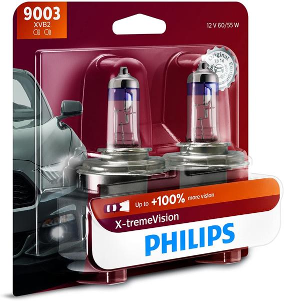 Headlight Bulb 12v 60/55w Set Of 2 X-tremevision Series 9003 - Philips Universal