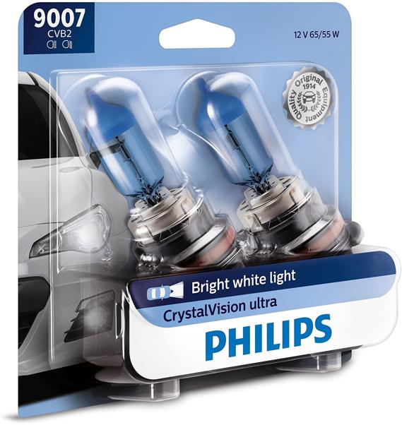 Headlight Bulb 12v 65/55w Set Of 2 Crystalvision Ultra Series 9007 - Philips 1996-1998 Elantra