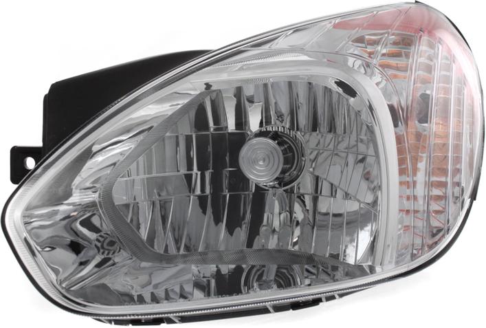 Headlight Left Single Clear W/ Bulb(s) - Replacement 2006 Accent