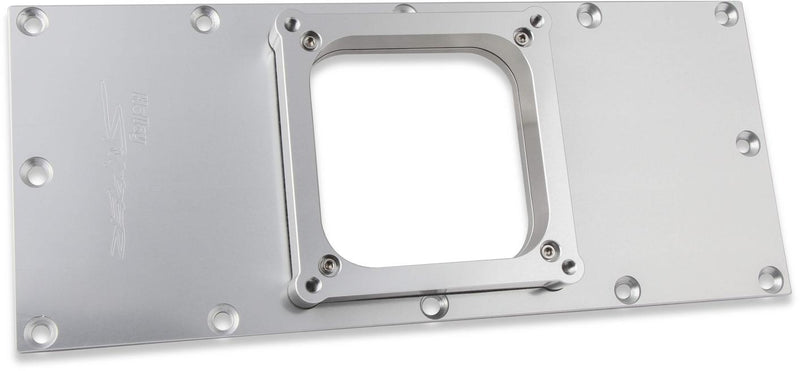 Intake Manifold Top Plate Single Silver Sniper Fabricated 1x4500 Series - Holley Universal