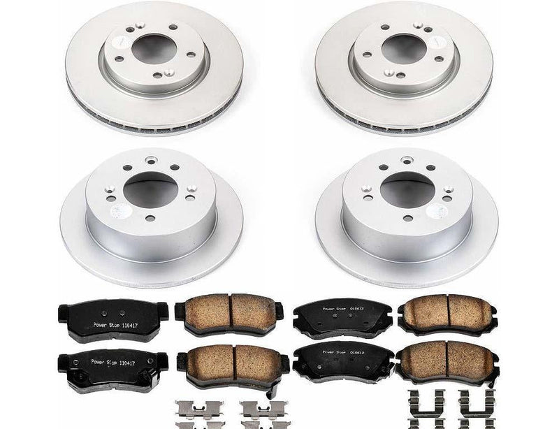 Brake Kit Front Rear Geomet Coated Z17 Evolution CRK4442 - Power Stop 2007-10 Hyundai Elantra