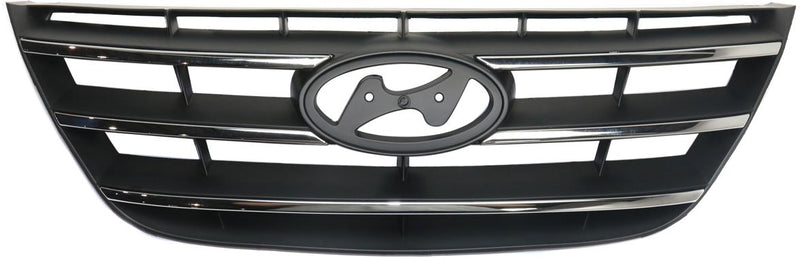 Grille Assembly Single Black Plastic Capa Certified - Replacement 2009-2010 Sonata