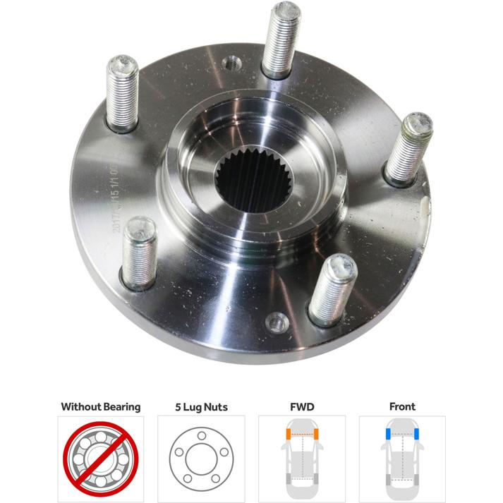 Wheel Hub Set Of 2 - TrueDrive 2005 Tucson 4 Cyl 2.0L