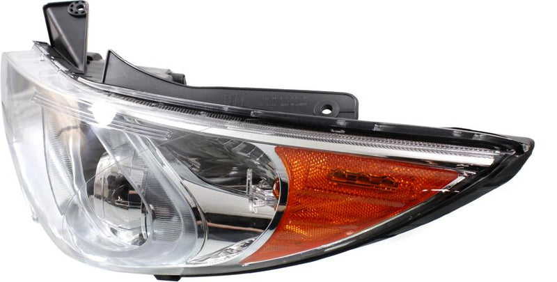 Headlight Left Single Clear Capa Certified W/ Bulb(s) - Replacement 2011-2015 Sonata