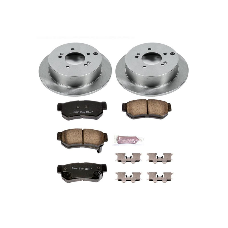 Brake Disc And Pad Kit Set Of 2 Plain Surface Oe - Powerstop 2005-2006 Tucson 4 Cyl 2.0L