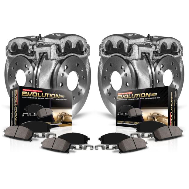 Brake Disc And Caliper Kit Set Of 4 Autospecialty By - Powerstop 2008-2010 Sonata 4 Cyl 2.4L