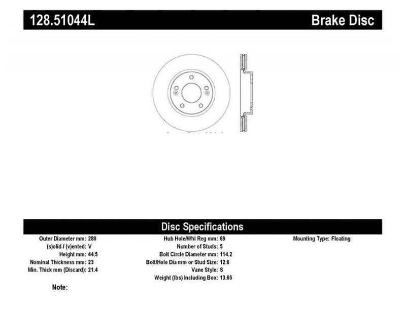 Brake Rotor Front Left Cross Drilled - StopTech 2012-17 Hyundai Veloster  and more