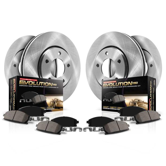 Brake Disc And Pad Kit Set Of 4 Plain Surface Oe - Powerstop 2017 Ioniq 4 Cyl 1.6L