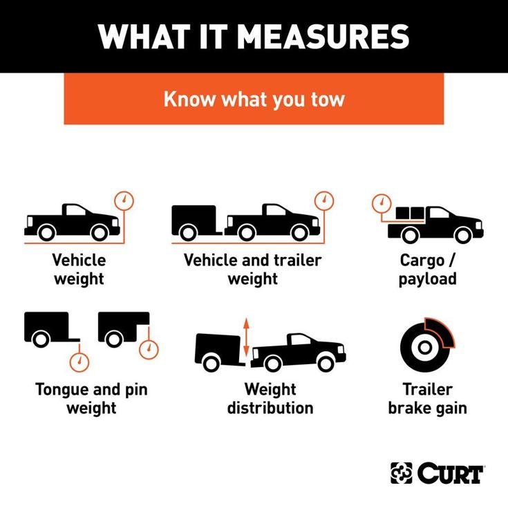 Trailer Tongue Weight And Payload Scale Single Betterweigh Series - Curt Universal