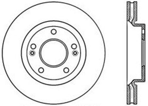 Brake Disc Left Single Plain Surface C-tek Series - Centric Parts 2007-2010 Elantra