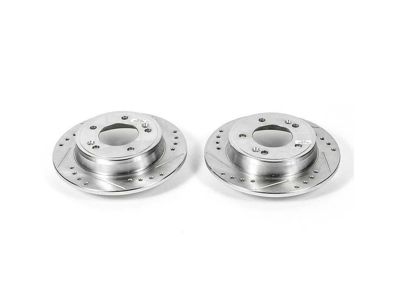 Rotors Rear Pair Drilled Slotted Evolution JBR1563XPR - Power Stop 2011-19 Hyundai Elantra