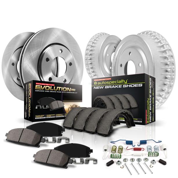 Brake Disc And Drum Kit Set Of 2 Autospecialty By - Powerstop 2004-2005 Accent