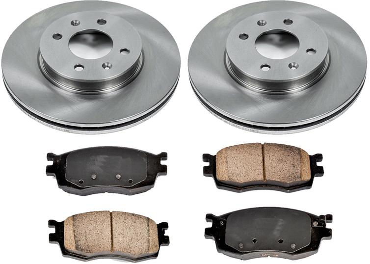 Brake Disc And Pad Kit Set Of 2 Plain Surface Oe - SureStop 2007 Accent 4 Cyl 1.6L