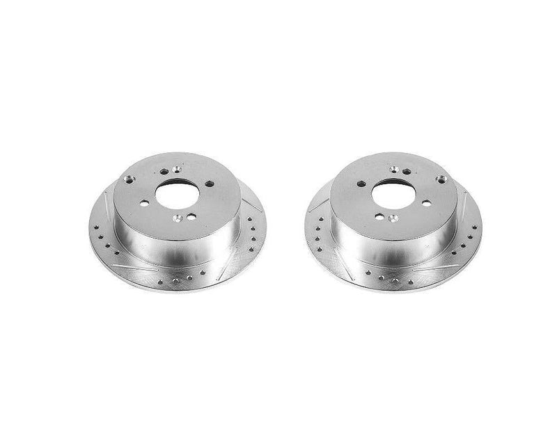 Rotors Rear Pair Drilled Slotted Evolution - Power Stop 2006-08 Hyundai Accent