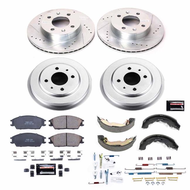 Brake Disc And Drum Kit Set Of 2 Z23 Evolution Sport - Powerstop 2004 Accent