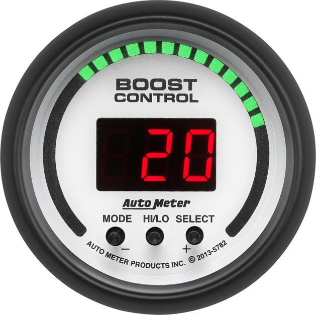 Boost Controller Gauge Single White Phantom Series - Autometer Universal