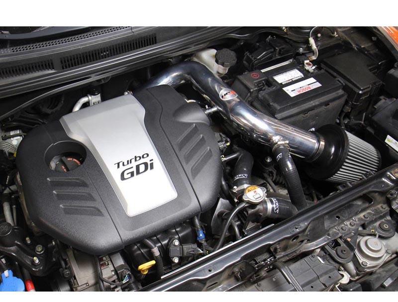 Short Ram Black Air Intake Kit - HPS Performance Products 2013-17 Hyundai Veloster 4Cyl 1.6L