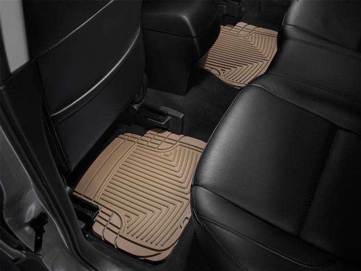 Floor Mats 2nd 2 Pieces Tan Rubber All-weather Series - Weathertech Universal