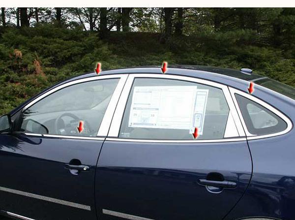 Window Package 10 Piece WP27341 - Quality Auto Accessories 2007-10 Hyundai Elantra