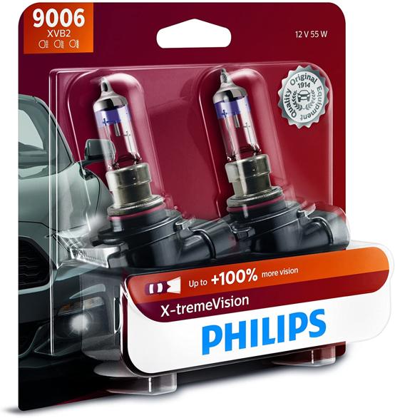 Headlight Bulb 55w 12v Set Of 2 X-tremevision Series 9006 - Philips 1995-1998 Sonata