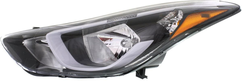 Headlight Set Of 2 Clear W/ Bulb(s) - Replacement 2014-2016 Elantra