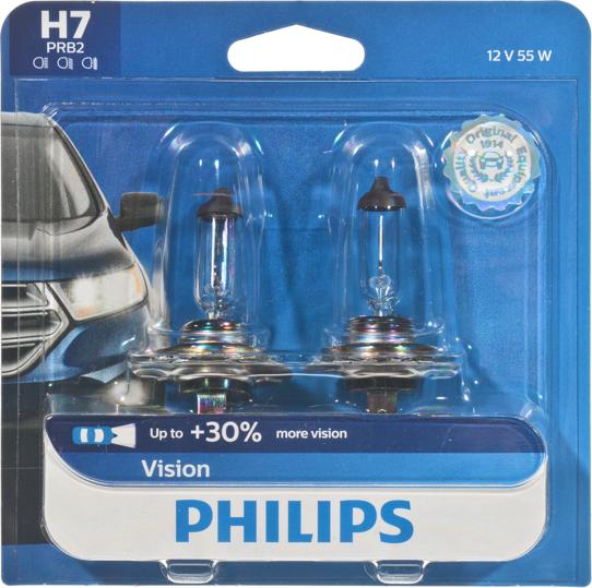 Headlight Bulb 12v 55w Set Of 2 Vision Series H7 - Philips 1999-2008 Sonata