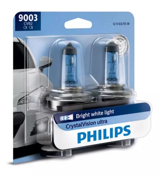 Headlight Bulb 12v 60/55w Set Of 2 Crystalvision Ultra Series 9003 - Philips Universal